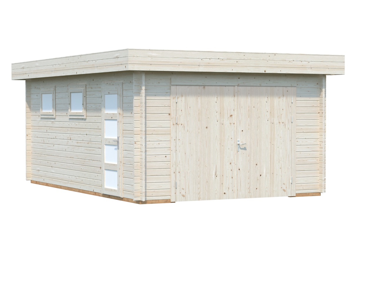PALMAKO Holz-Garage Rasmus m² mit 380x570cm 19,0 Holz günstig Shop aus kaufen | Garagen von 44mm Holztor im