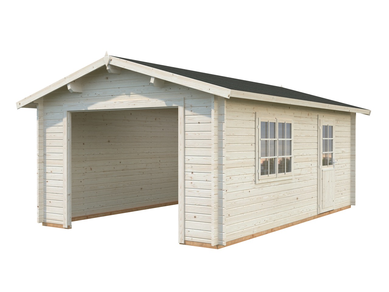 PALMAKO Holz-Garage Roger von kaufen günstig | Garagen Holz 380x570cm aus m² ohne im Tor 44mm Shop 19,0