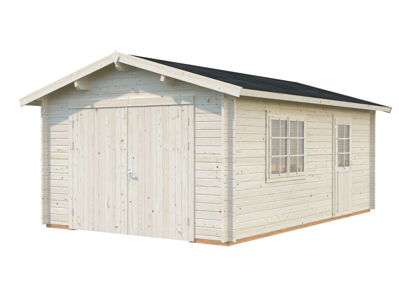 PALMAKO Holz-Garage Roger 19,0 m² 44mm Shop mit kaufen Holztor aus Holz im günstig von Garagen 380x570cm 