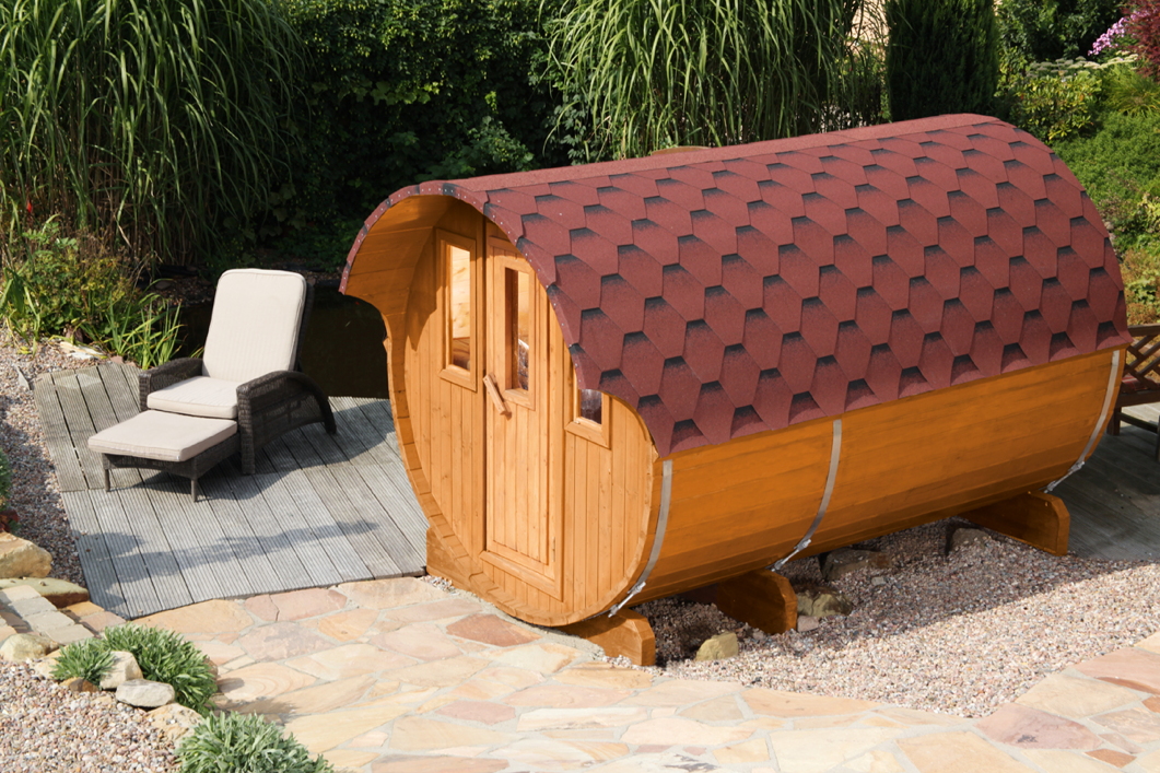 Gartensauna Saunafass 330 Sauna Haus Aussensauna Fasssauna Aus Holz Kaufen Holz Haus De Garten Online Shop