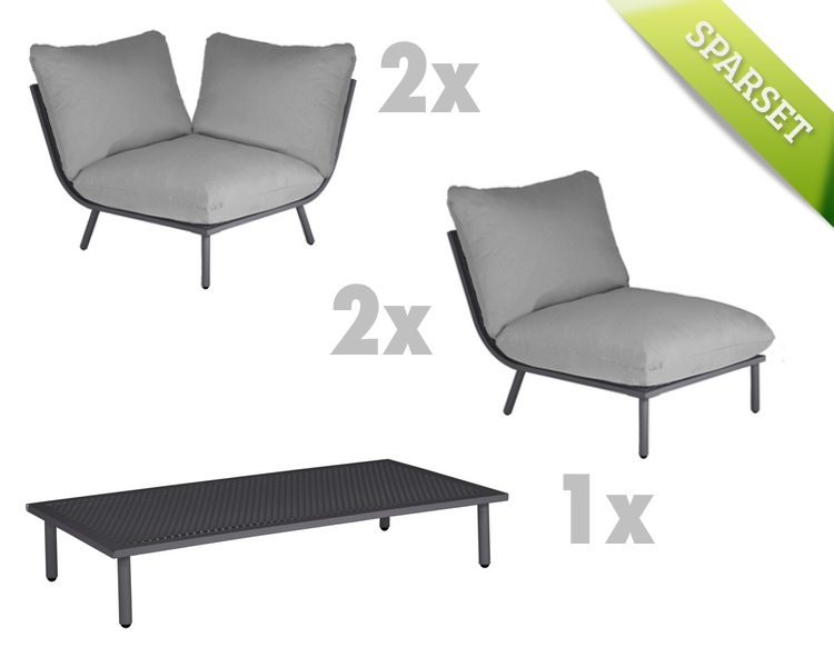 Sitzgruppe Alexander Rose Beach Flint Lounge Kissen Grau Gartenmobel Set 1 Gartenmobel Fachhandel