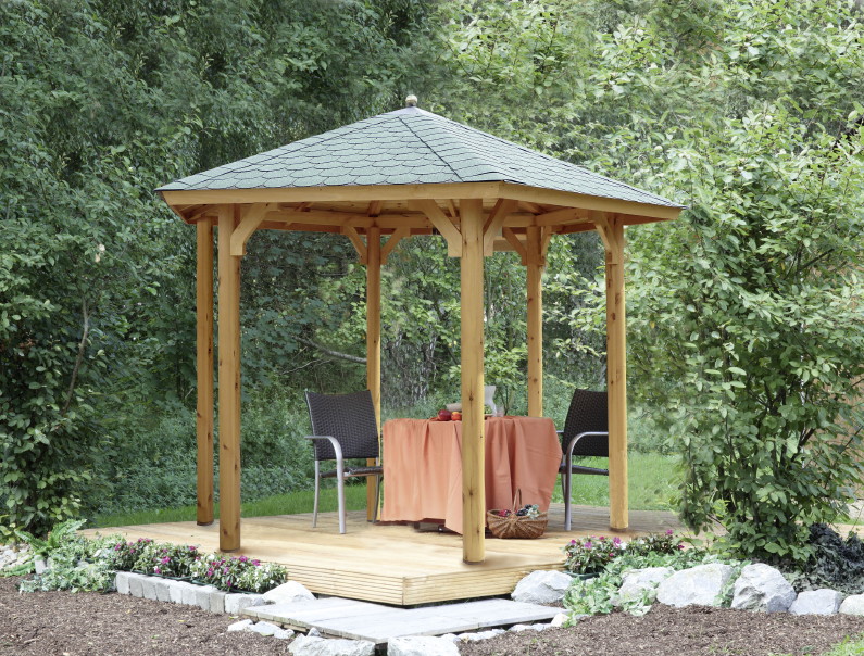 HolzPavillon offen Gartenpavillon 300x250cm Pavillon