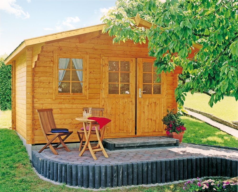 Gartenhaus «360x300cm Holzhaus Bausatz 44mm» Holz