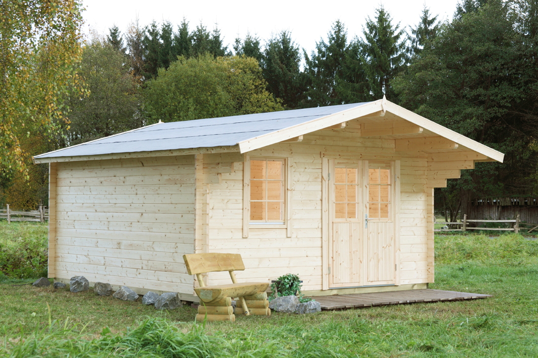 Gartenhaus «390x390cm Holzhaus Bausatz 44mm» Holz