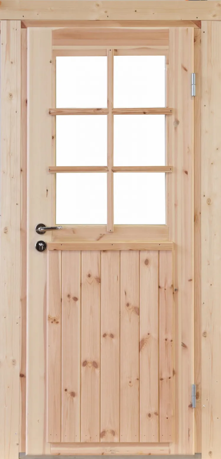 Gartenhaus Holz Einzel-Tr Finn fr Wandstrke ISO-Verglasung 44mm